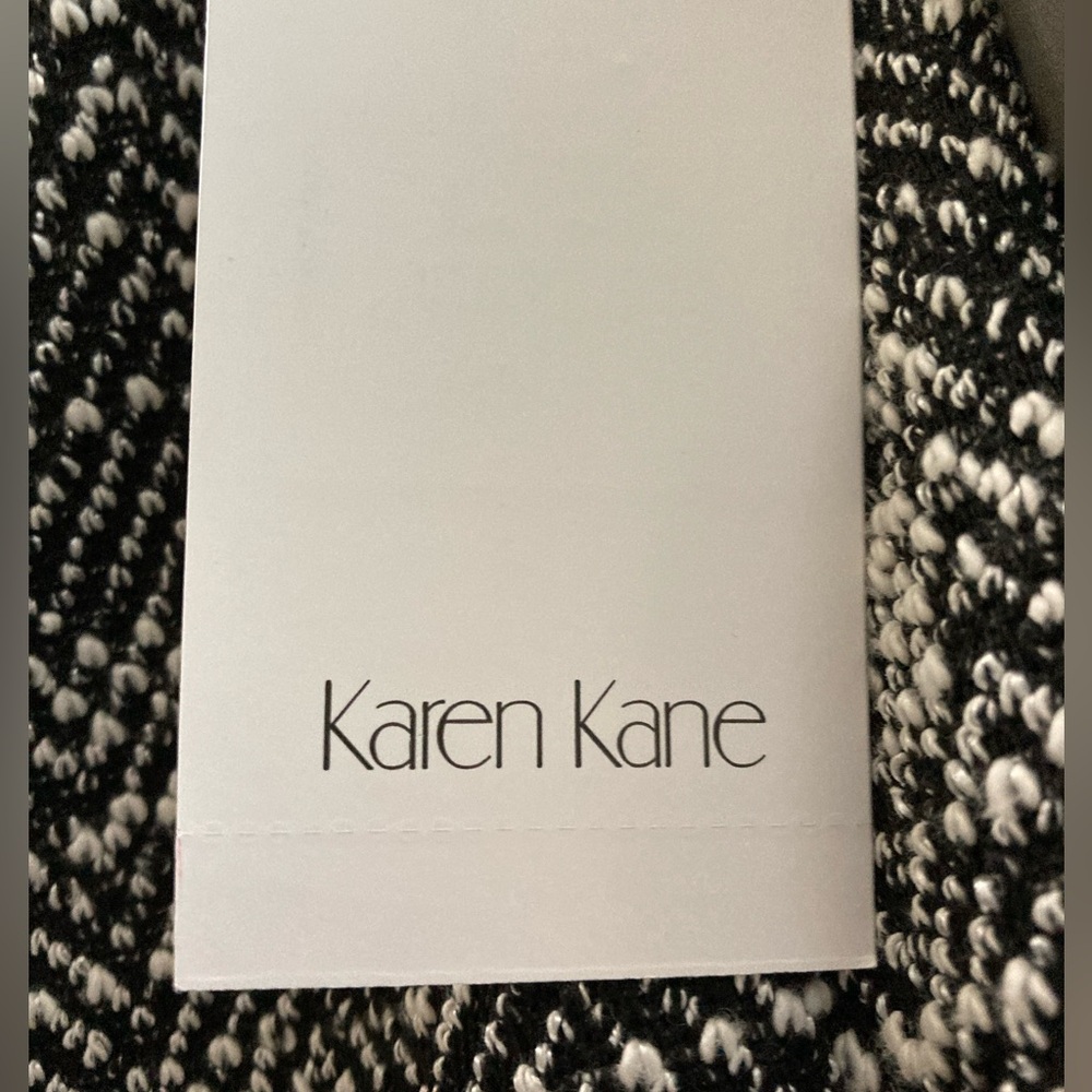 NWT Karen Kane Black and White Knit Cardigan - Picture 13 of 13